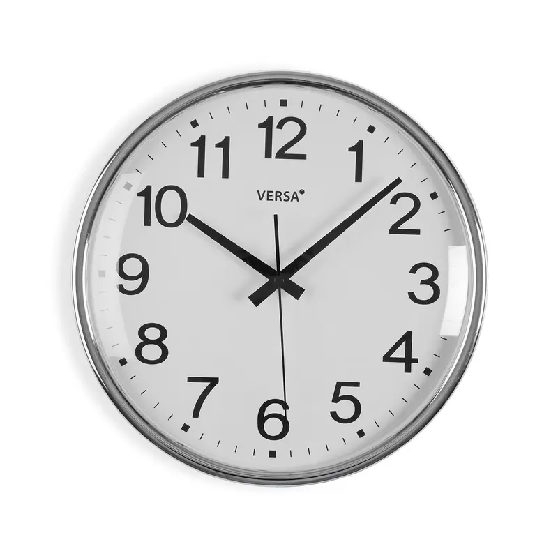 RELOJ PARED GIA PLATEADO 31CM