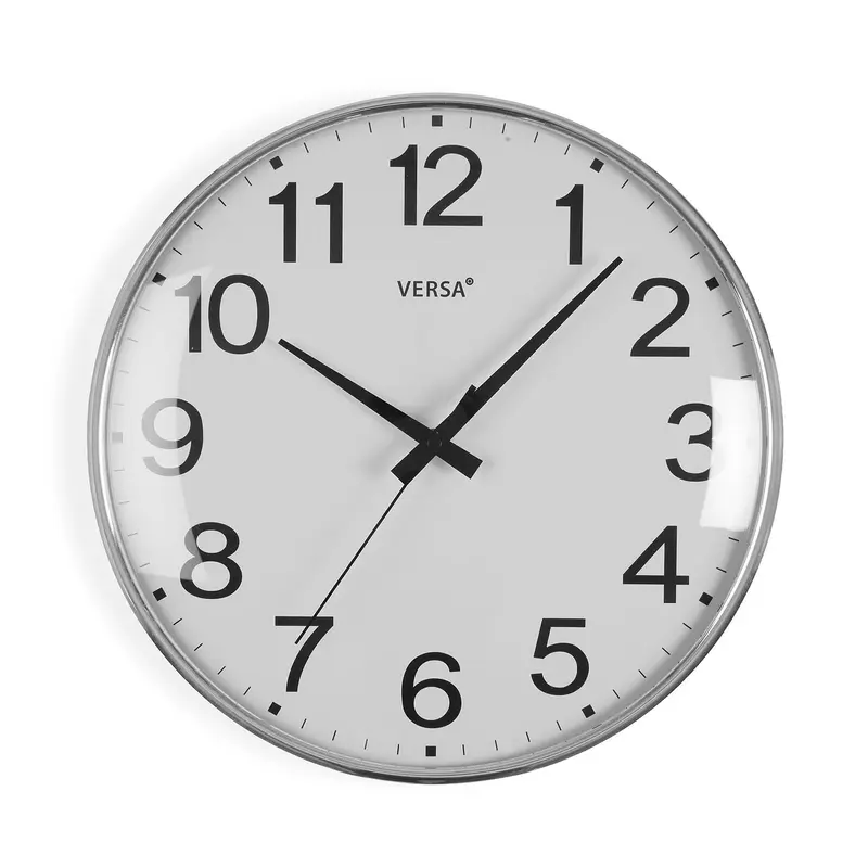 RELOJ PARED GIA PLATEADO 35CM