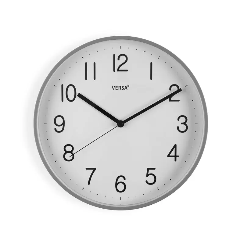RELOJ PARED GRIS 30CM