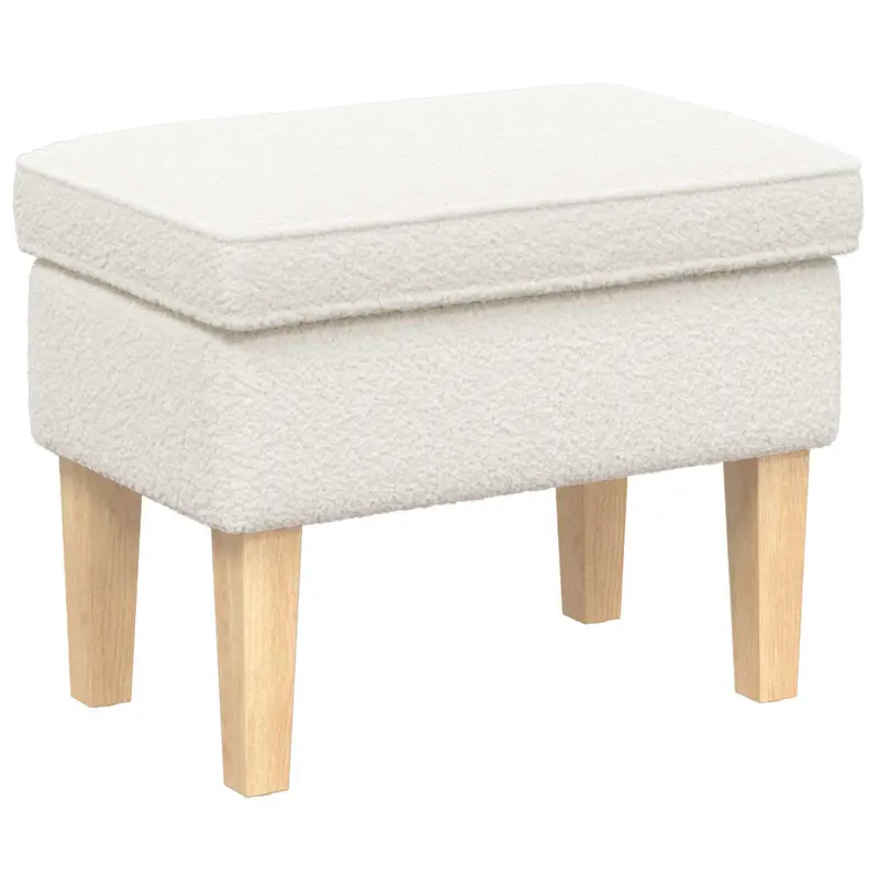 Reposapiés Crema 55 x 35 x 41 cm Bouclé
