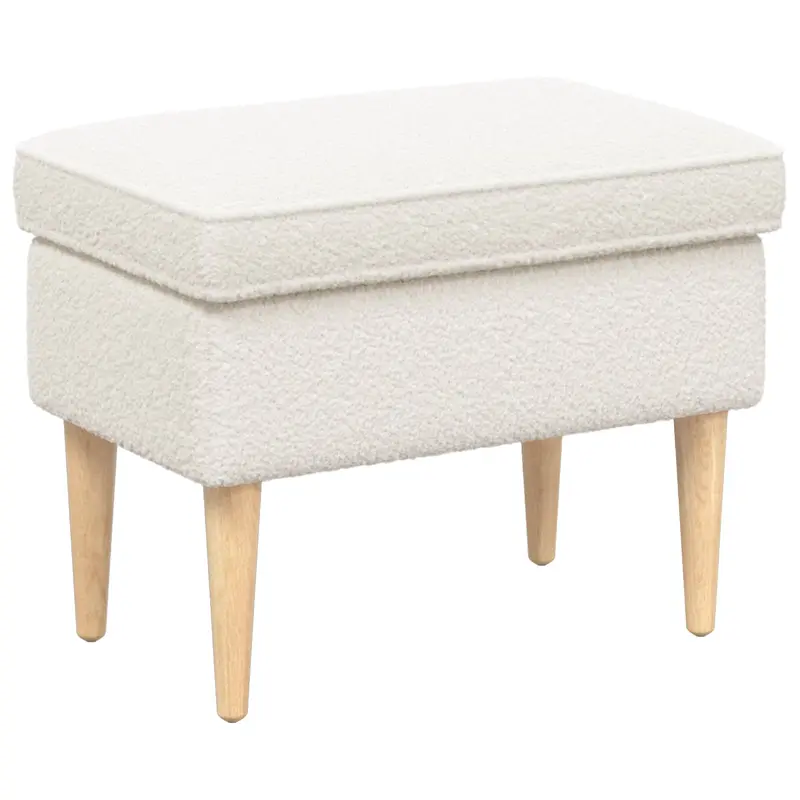 Reposapiés Crema 55 x 35 x 41 cm Bouclé