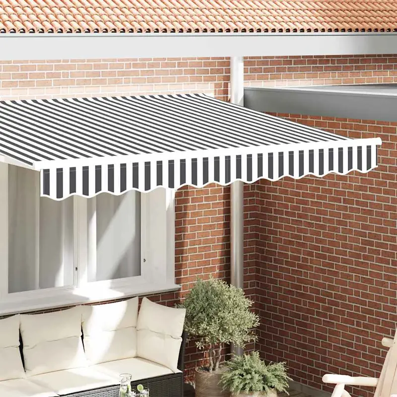 Repuesto de volantes para toldo Antracita y Blanco 2,5 m