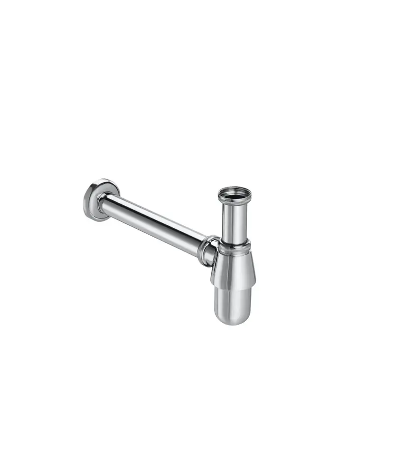 ROCA AQUA A506401614 Sifón decorativo de estilo botella para lavabo con tubo de 25 cm