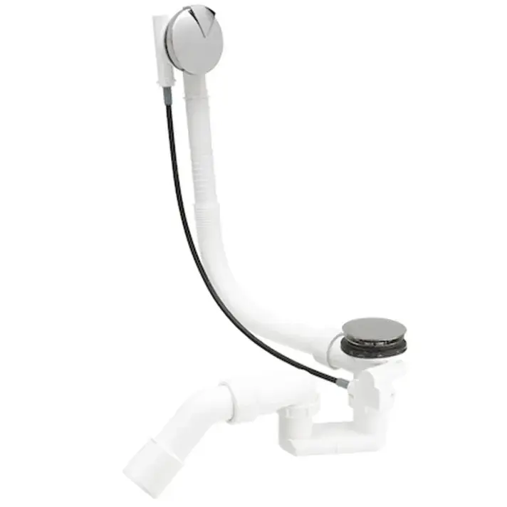 Roca Aqua A506404600 conjunto de desagüe automático con Sifón y rebosadero apto para bañera Roca
