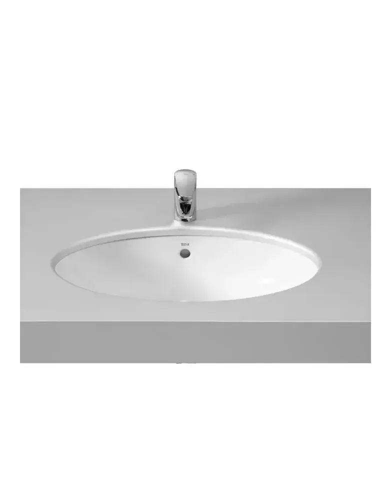 Roca Berna A327871001 lavabo Berna bajo encimera de 56 cm fabricado en porcelana de color blanco Roca