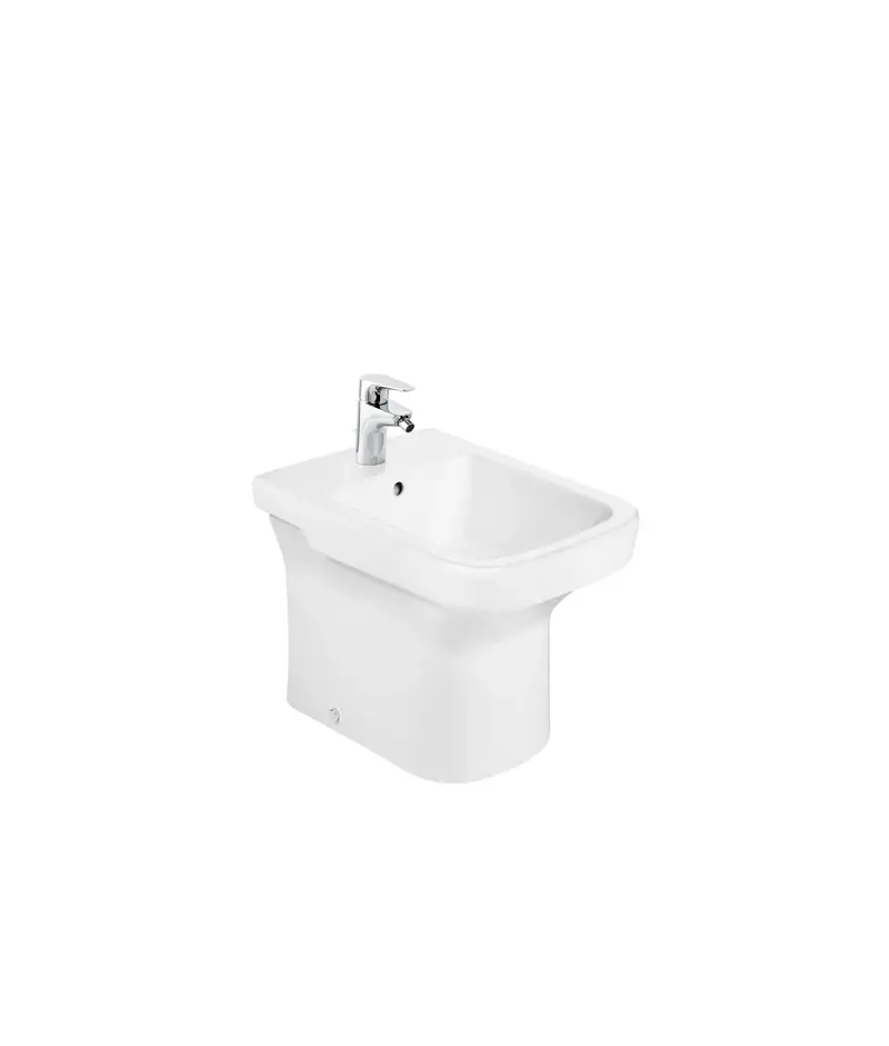 ROCA DAMA A357787000 Bidet de un agujero para grifería de 36 cm fabricado en porcelana de color blanco