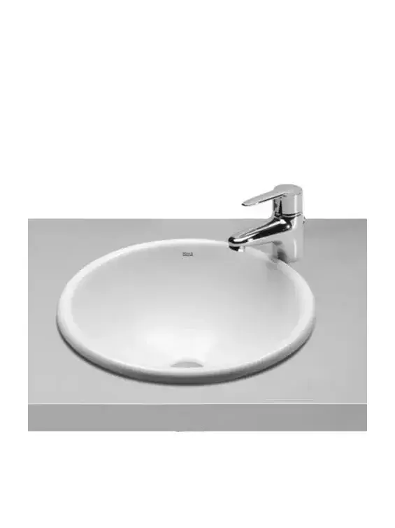 Roca Foro A327880000 lavabo sobre encimera de 36 cm de diámetro fabricado con porcelana de color blanco Roca