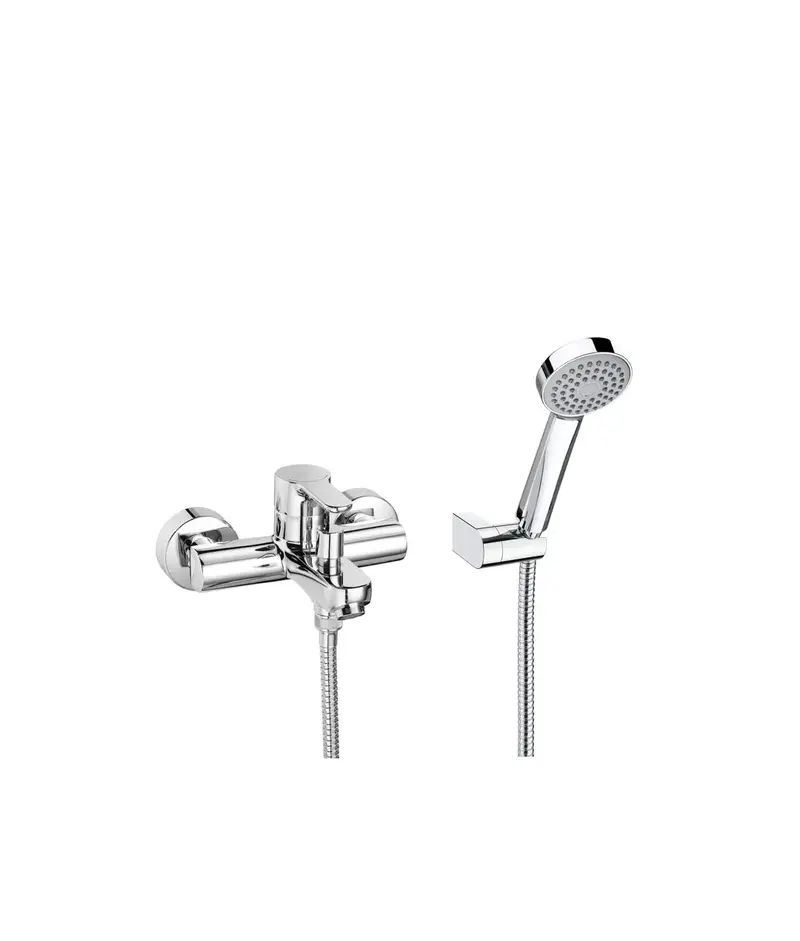 ROCA L20 A5A0109C02 Grifo de bañera y ducha para instalación empotrada de 21,7 cm con acabado cromado