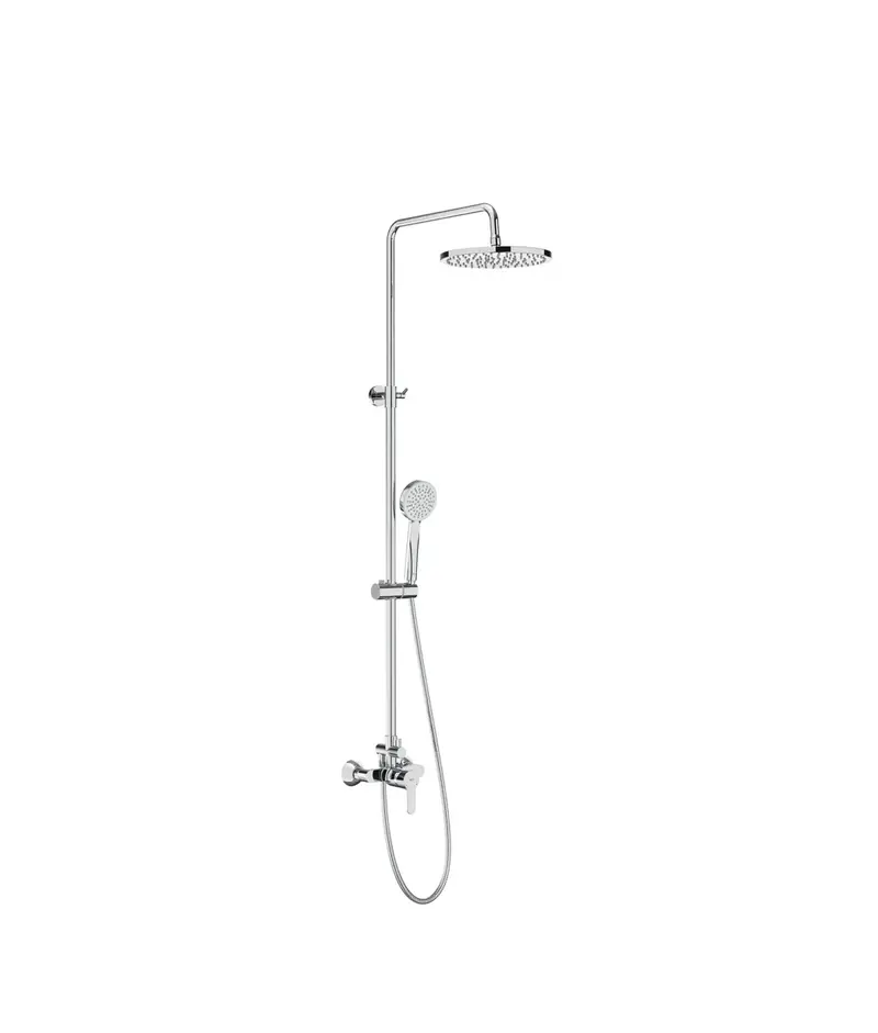 ROCA L20 A5A9709C00 Columna de ducha de monomando para pared con rociador en acabado color cromo