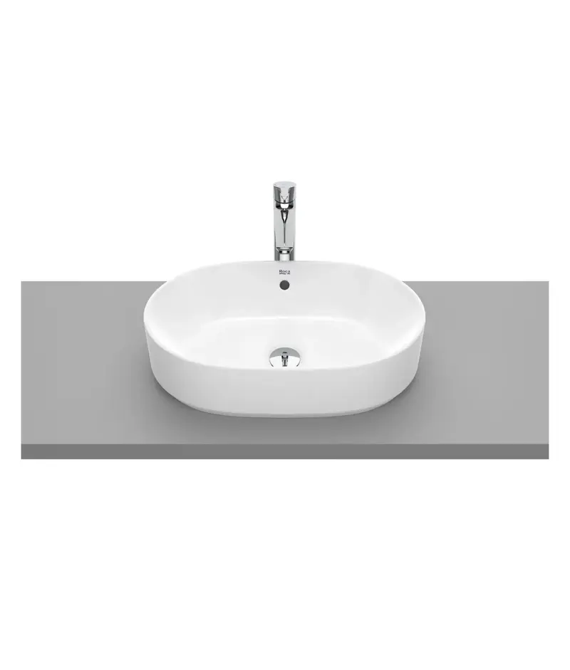 Roca Round A3270Y1000 lavabo de 55 cm sobre encimera de color blanco Roca