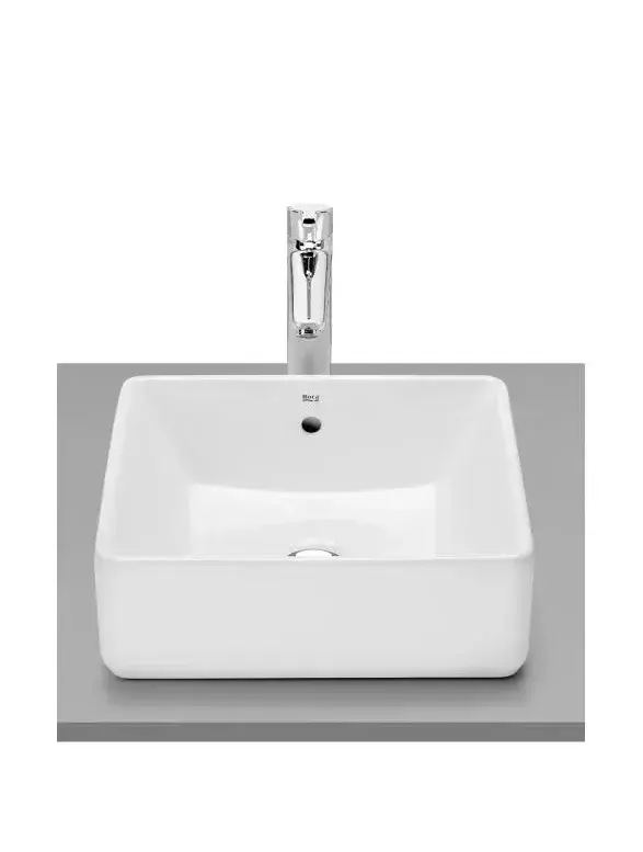 Roca Square A3270ML000 lavabo blanco sobre encimera de porcelana de 39 cm Roca