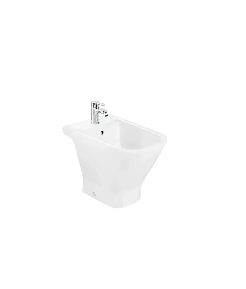 Roca The Gap A357474000 bidet con un agujero de grifería de 35 cm fabricado en porcelana de color blanco Roca