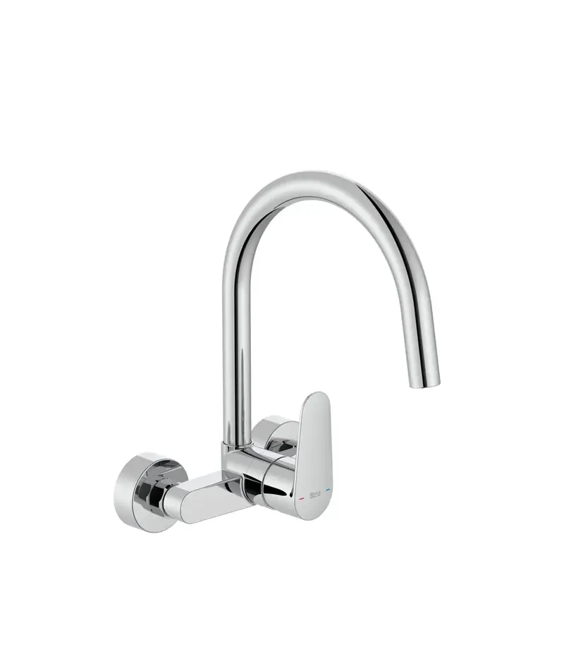 ROCA VICTORIA PLUS A5A764FC00 Grifo monomando para cocina con caño giratorio en acabado color cromo