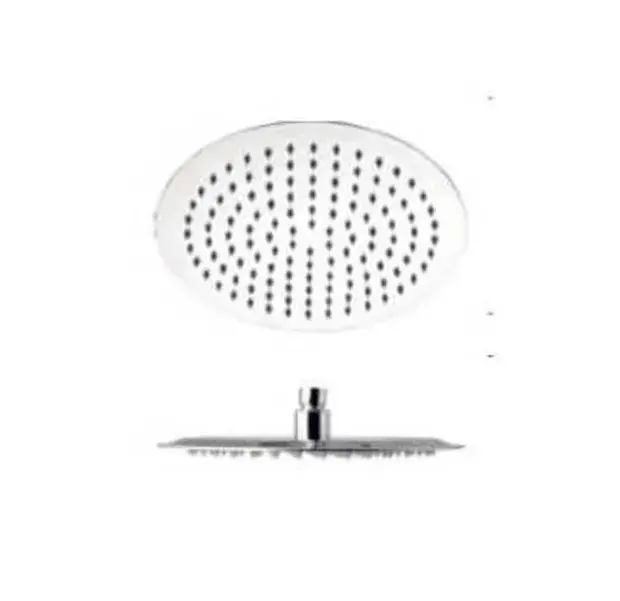 Rociador de ducha circular orientable de acero inoxidable y acabado pulido anticalcáreo Marennes de Aquore