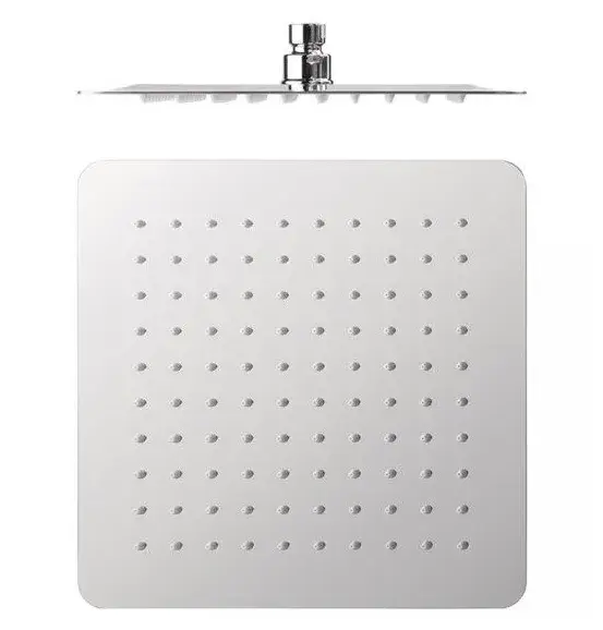 Rociador de ducha cuadrado con rótula orientable fabricado en acero inoxidable con acabado cromado TRES