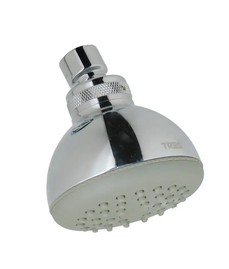 Rociador de ducha orientable de acabado cromado de bajo consumo de agua Ordal Basic TRES