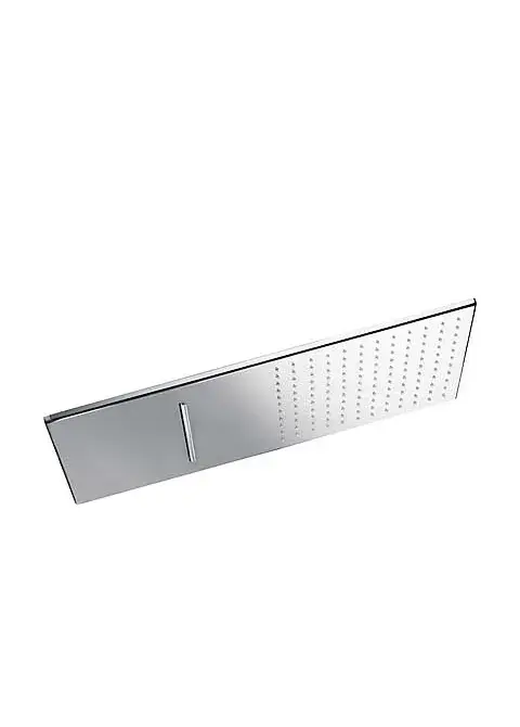 Rociador de ducha rectangular para empotrar en pared con chorro en cascada de acero inoxidable Inox TRES