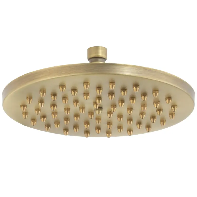Rociador de ducha redondo vintage dorado envejecido 20 cm de Valaz
