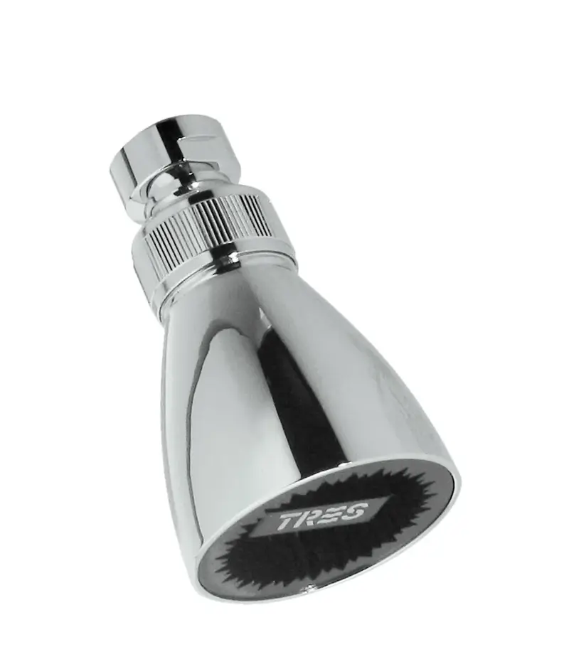 Rociador para ducha con rótula orientable elaborado en latón con acabado cromado Eco Basic TRES