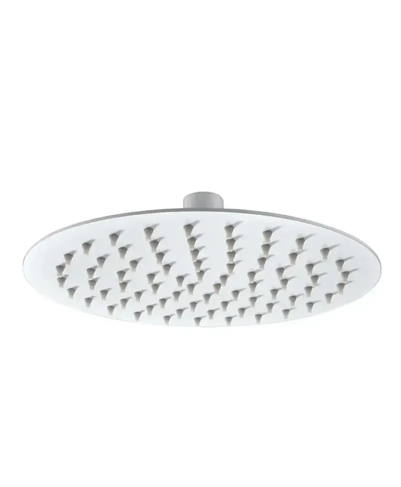 Rociador para ducha de diseño extraplano y moderno con un acabado blanco mate ø20 de Imex