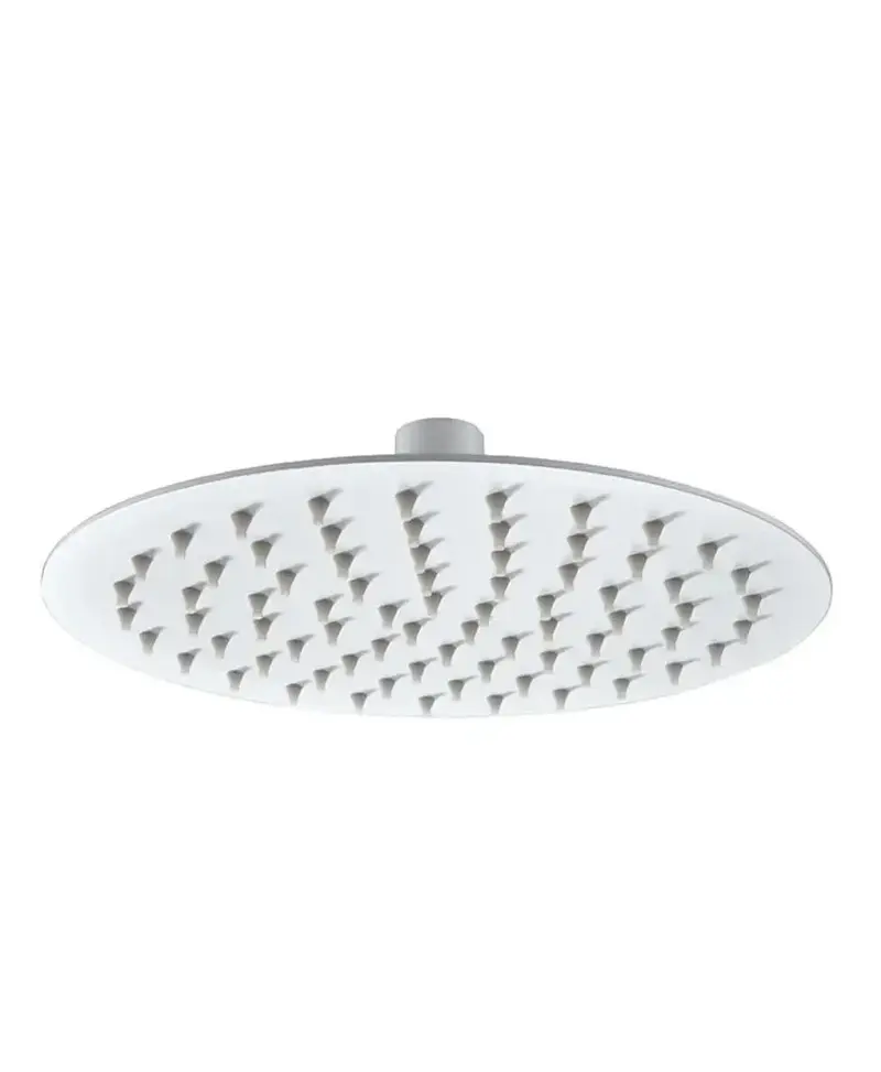 Rociador para ducha de diseño extraplano y moderno con un acabado blanco mate ø25 de Imex