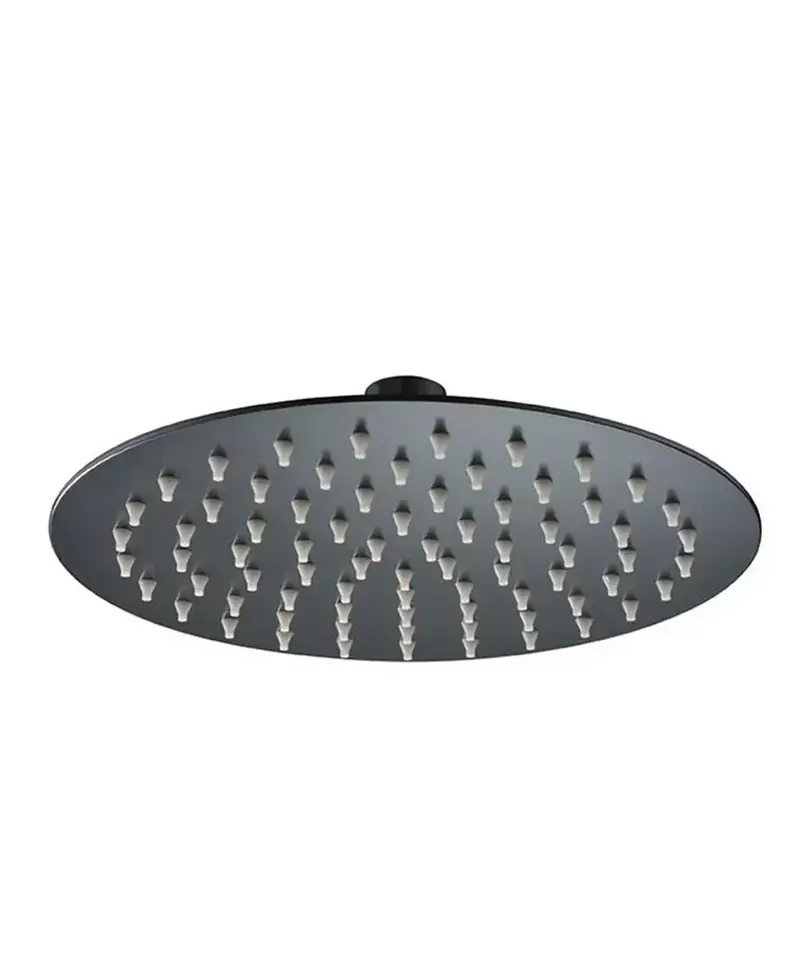 Rociador para ducha de diseño extraplano y moderno con un acabado negro mate ø25 de Imex