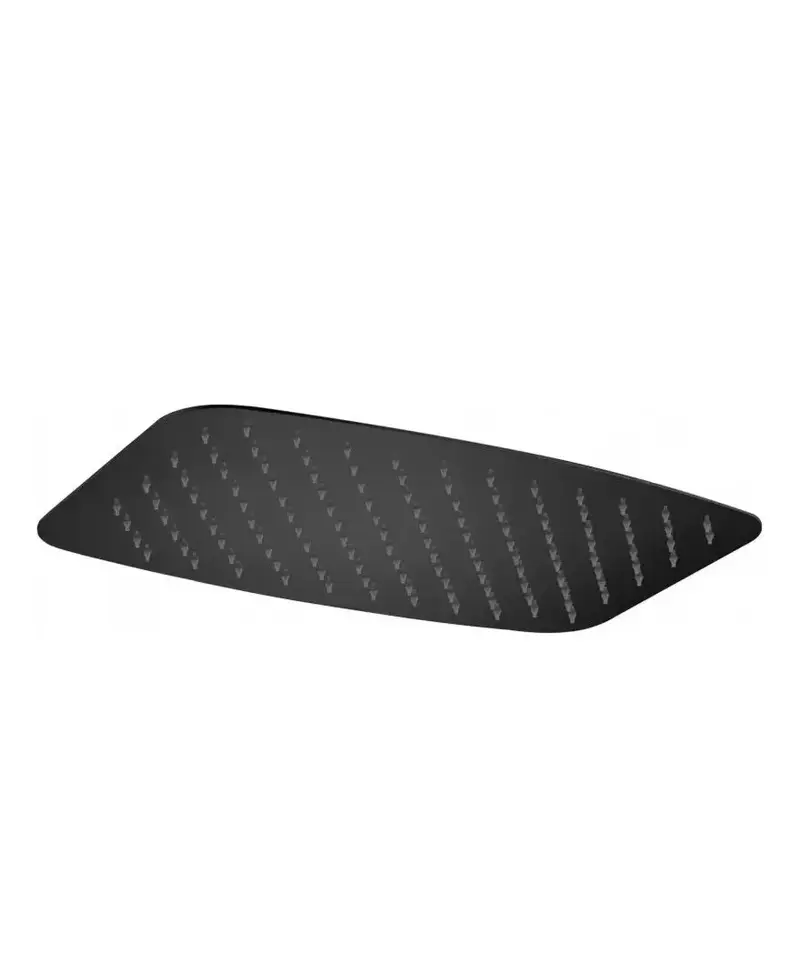 Rociador para ducha rectangular con un diseño extraplano de acabado negro mate de Imex