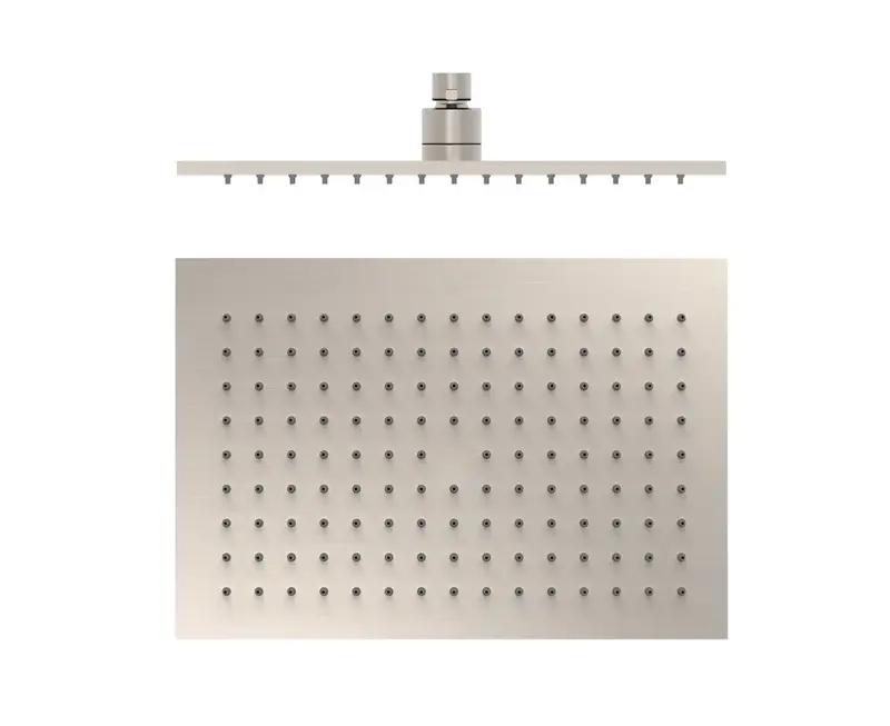 Rociador para la ducha rectangular de latón con acabado en color acero TRES