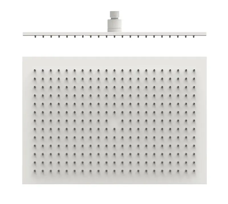 Rociador para la ducha rectangular en latón con acabado blanco mate TRES
