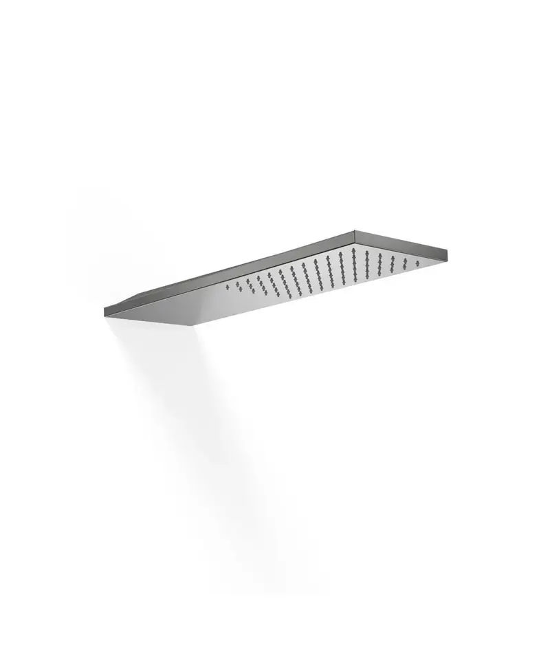 Rociador rectangular de ducha a pared de acero inoxidable con acabado negro metalizado Complementos Tres