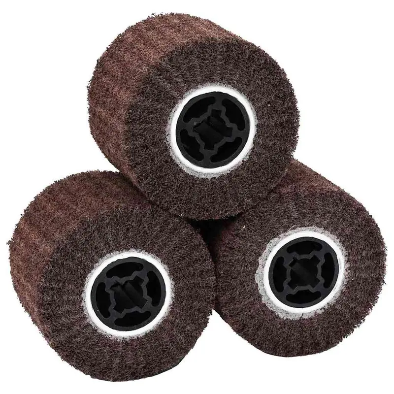 Rodillos de Lijado 3 pcs Marrón 12 x 12 x 10 cm Fibra sintética