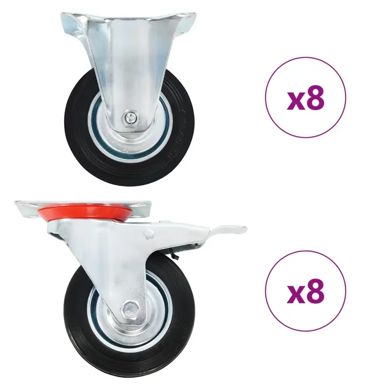 Ruedas 16 unidades 100 mm