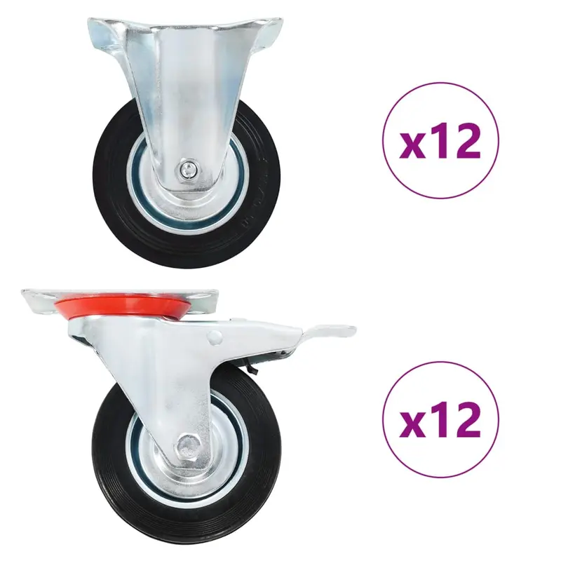 Ruedas 24 unidades 100 mm