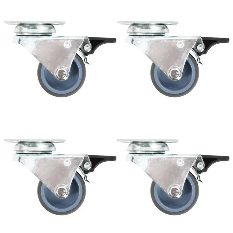 Ruedas dobles giratorias 24 unidades 50 mm