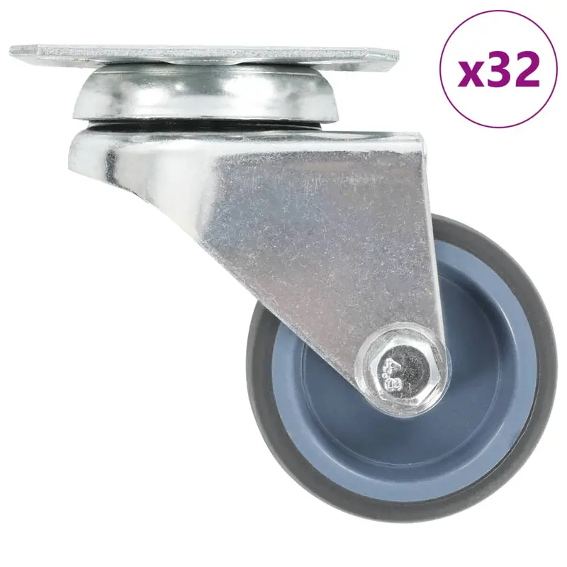 Ruedas dobles giratorias 32 unidades 50 mm