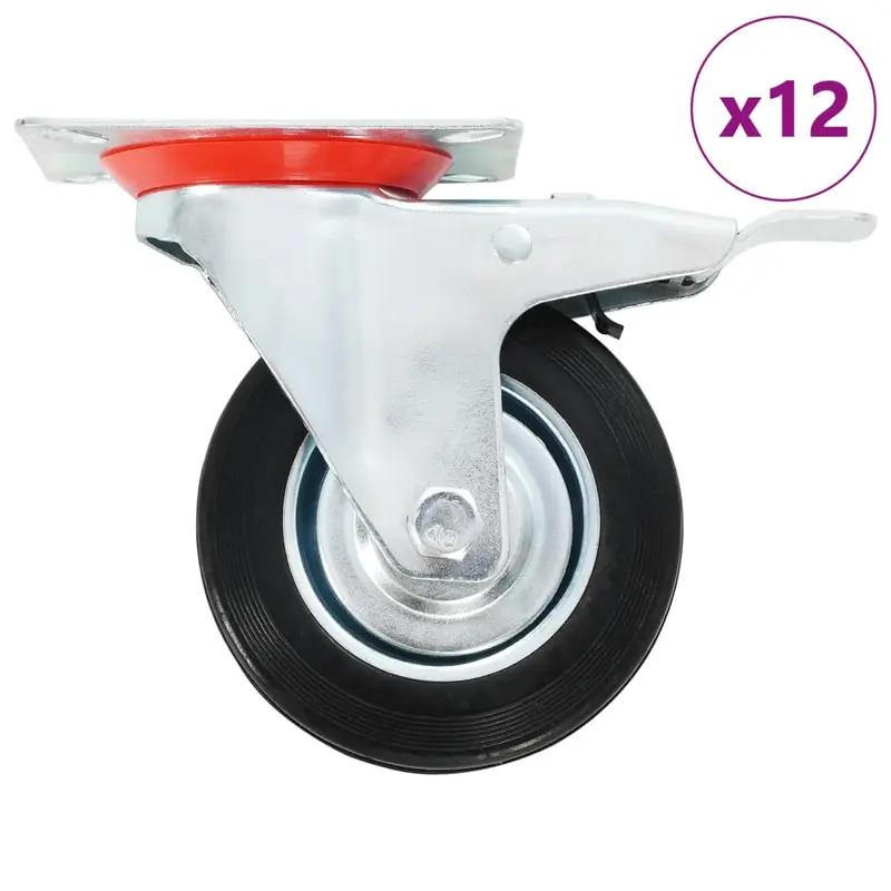 Ruedas giratorias 12 unidades 100 mm