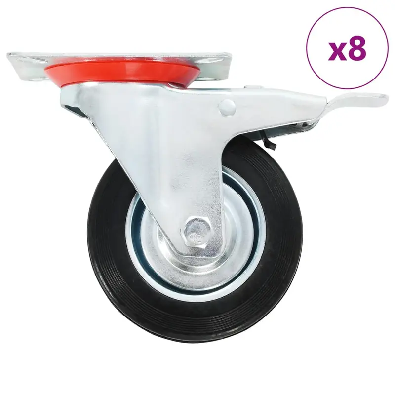 Ruedas giratorias 8 unidades 100 mm