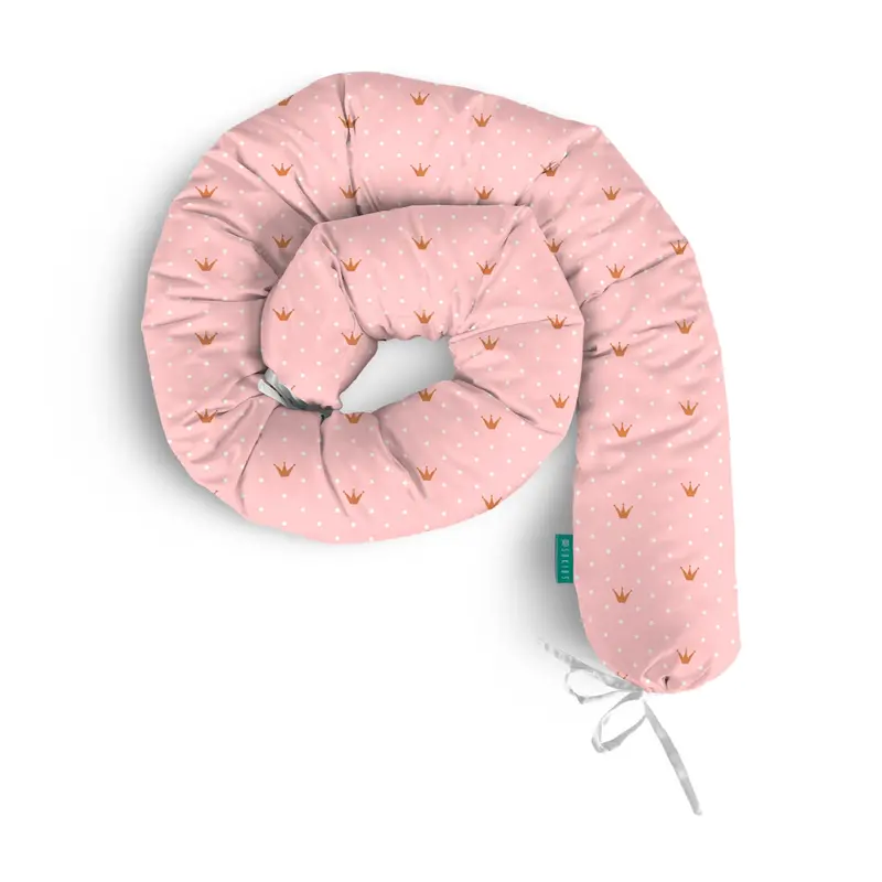 Rulo protector cuna Coronas Rosa