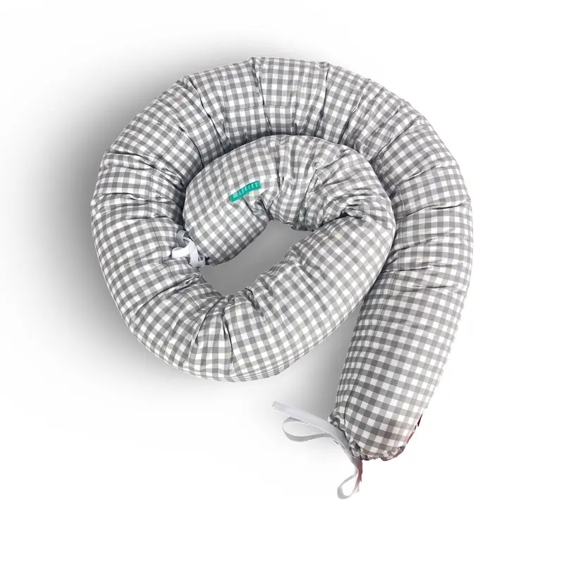 Rulo protector cuna Vichy Gris
