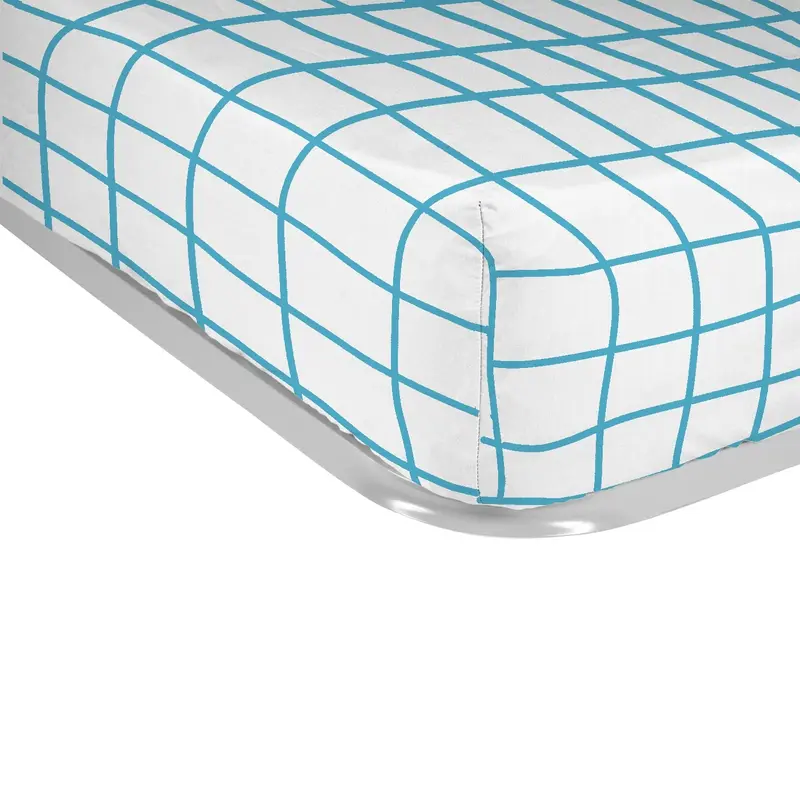 Sábana bajera estampada Cuadro Blue