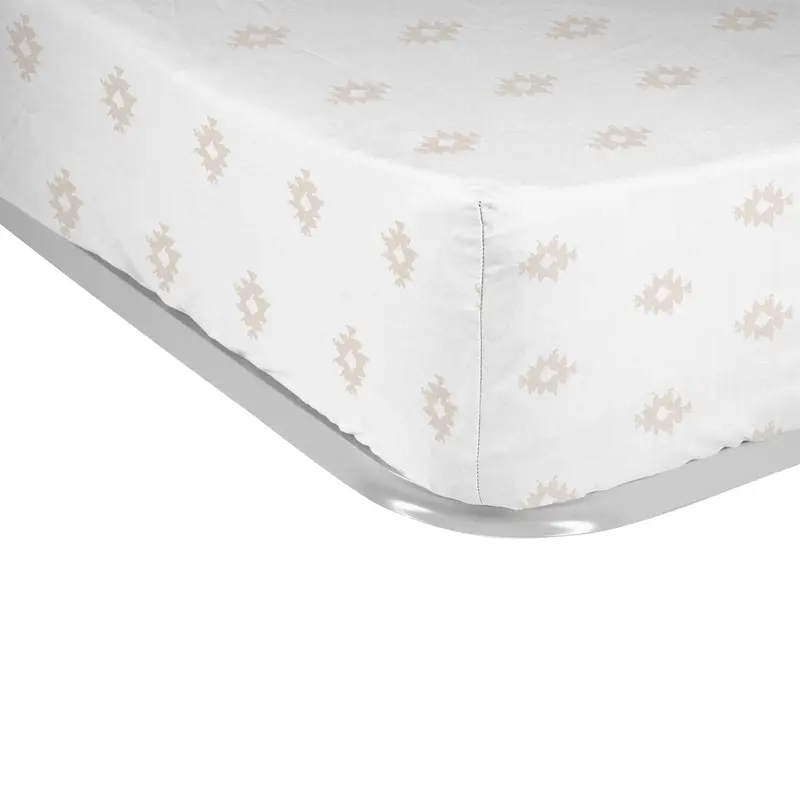 Sábana bajera estampada Kilim Beige
