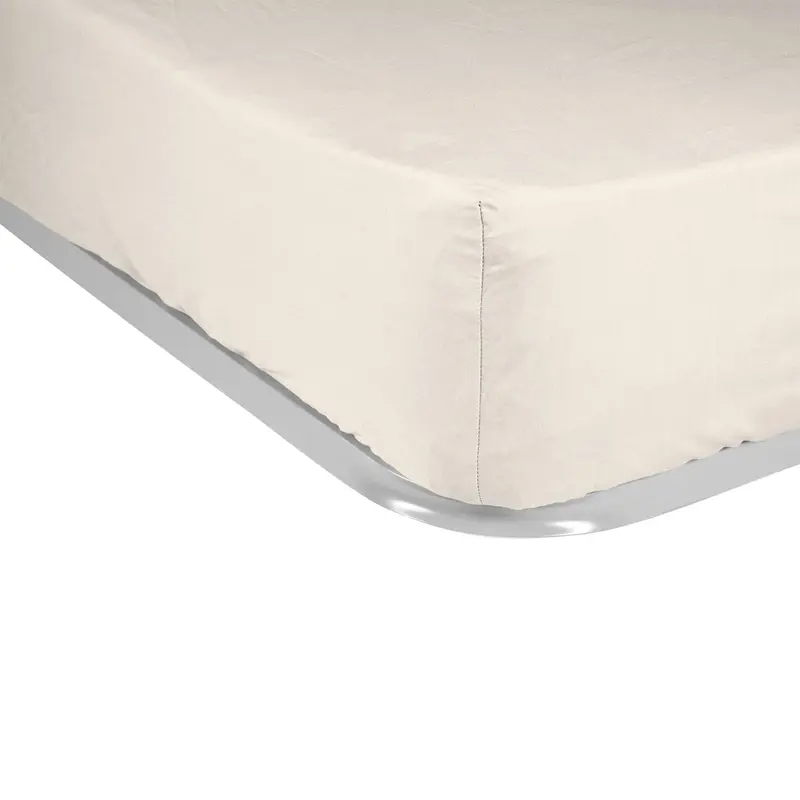 Sábana bajera Infantil Algodón Percal de 200 hilos Beige