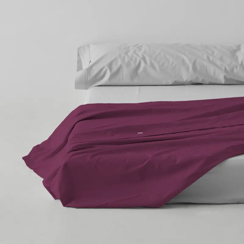 Sábana encimera algodón morado