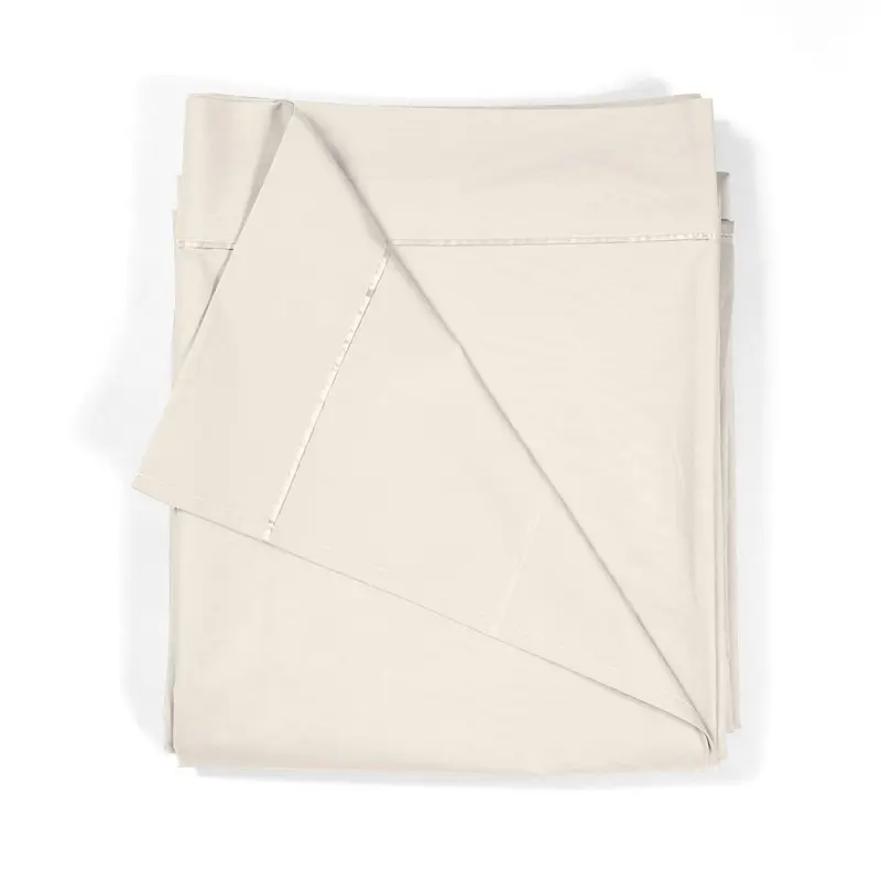 Sábana encimera Algodón Percal de 200 hilos Beige