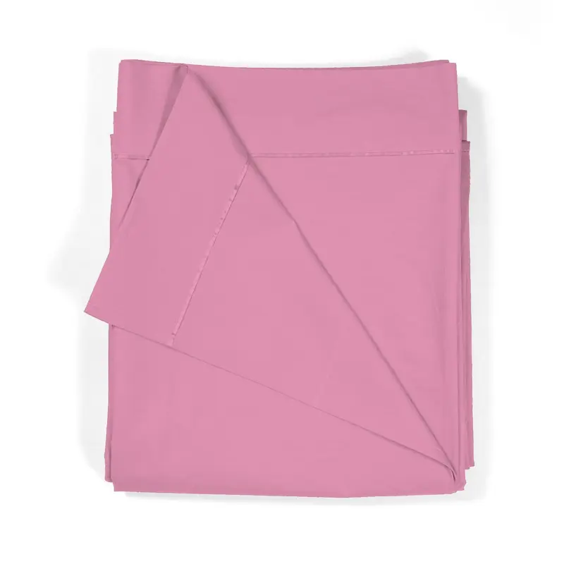 Sábana encimera Algodón Percal de 200 hilos Rosa Chicle