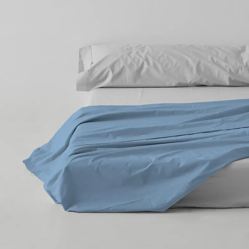 Sábana encimera azul claro