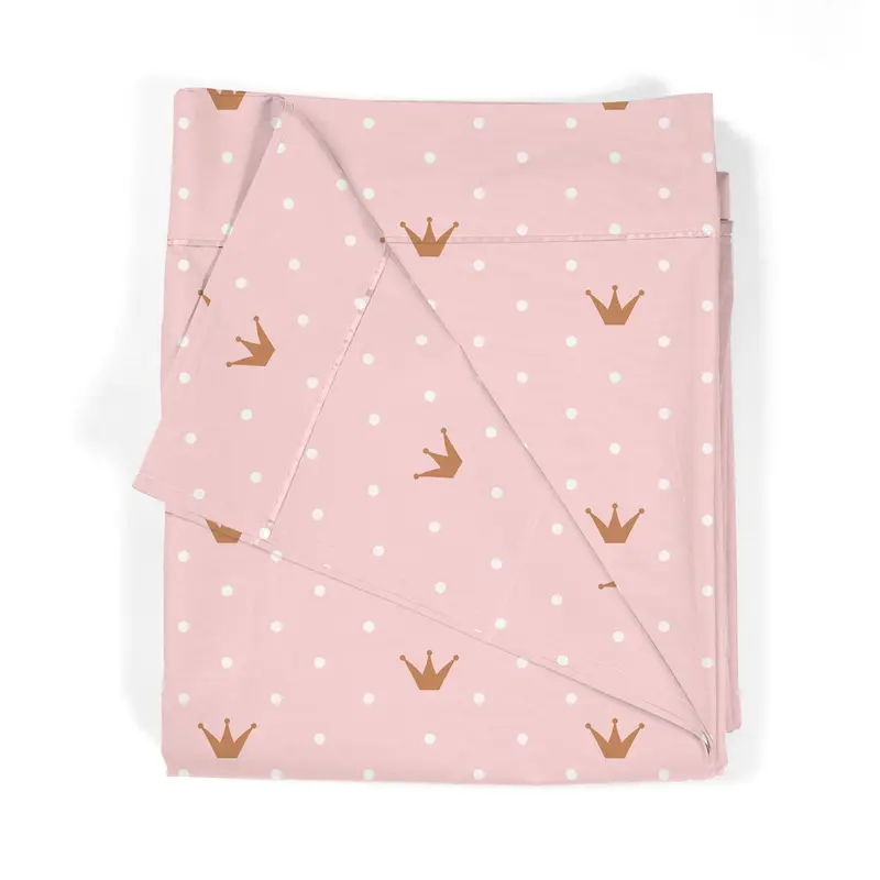 Sábana encimera Estampada Infantil Coronas Rosa