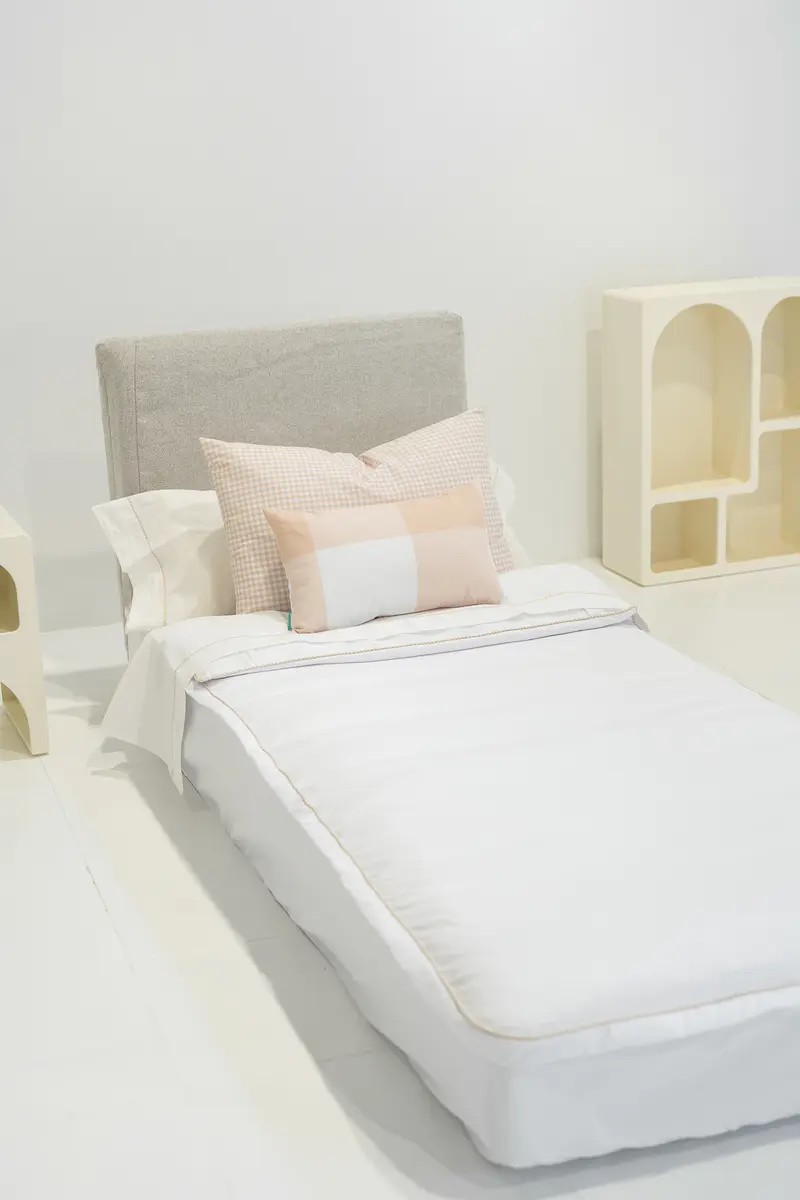 Saco nórdico Duo Zip Blanco con bordón vichy beige