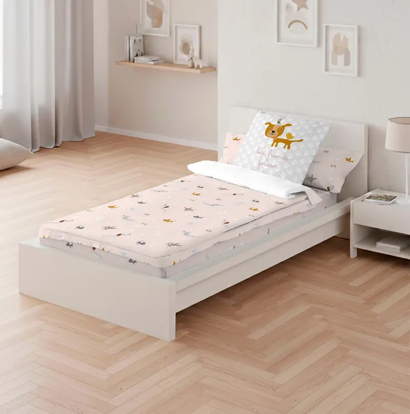 SACO NÓRDICO INFANTIL AMIGOS PELUDOS 100% ALGODÓN