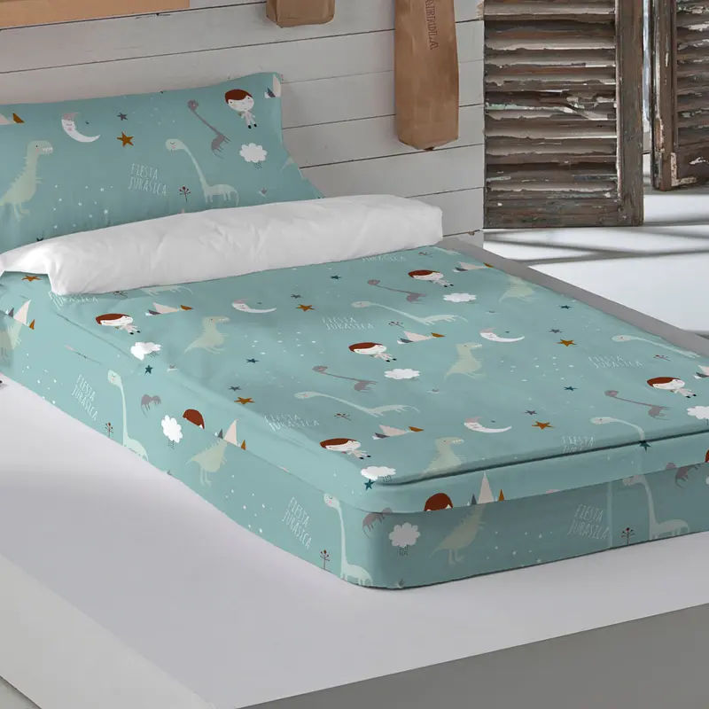 SACO NÓRDICO INFANTIL JURASIC GREEN B 100% ALGODÓN